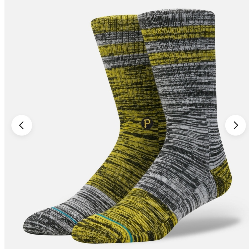 Stance MLB Diamond Collection Pirates Greystone Crew Socks Medium